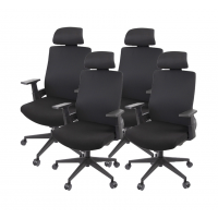 Комплект кресел АКЛАС Наос 4 шт Черный (Черный/Черный)